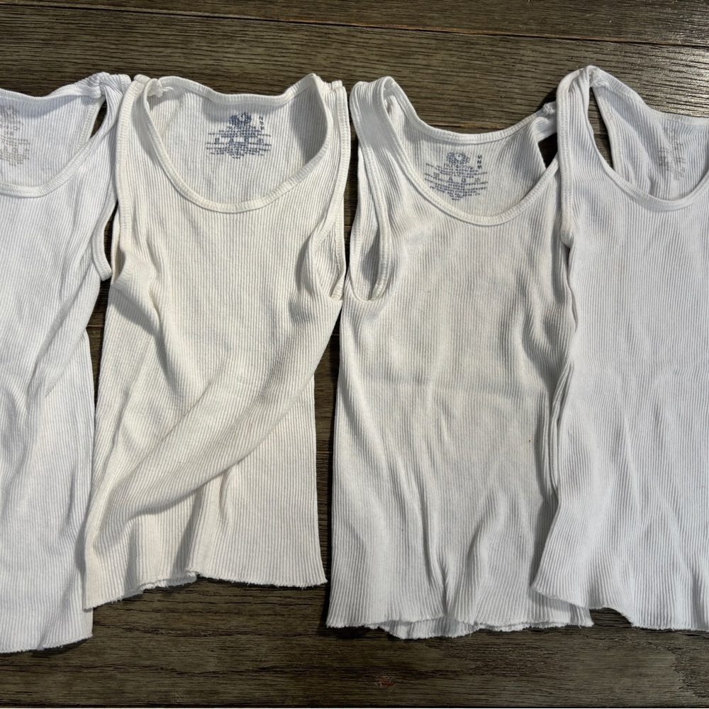 White Ribbed Tank Tops for little boys socks set
